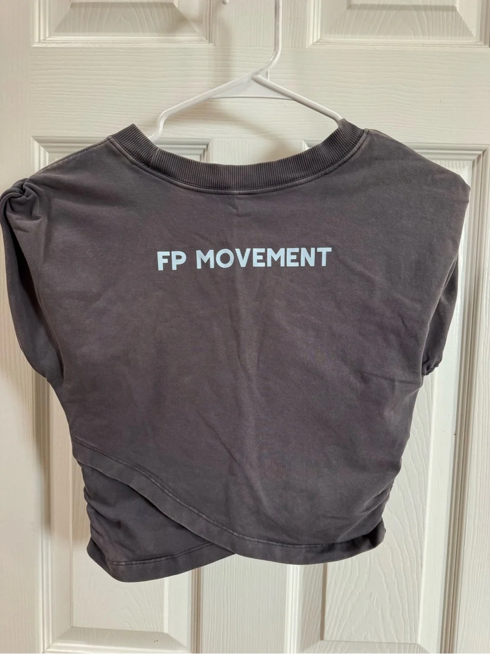 Free People FP Movement Hot shot crossover Charcoal Muscle Top